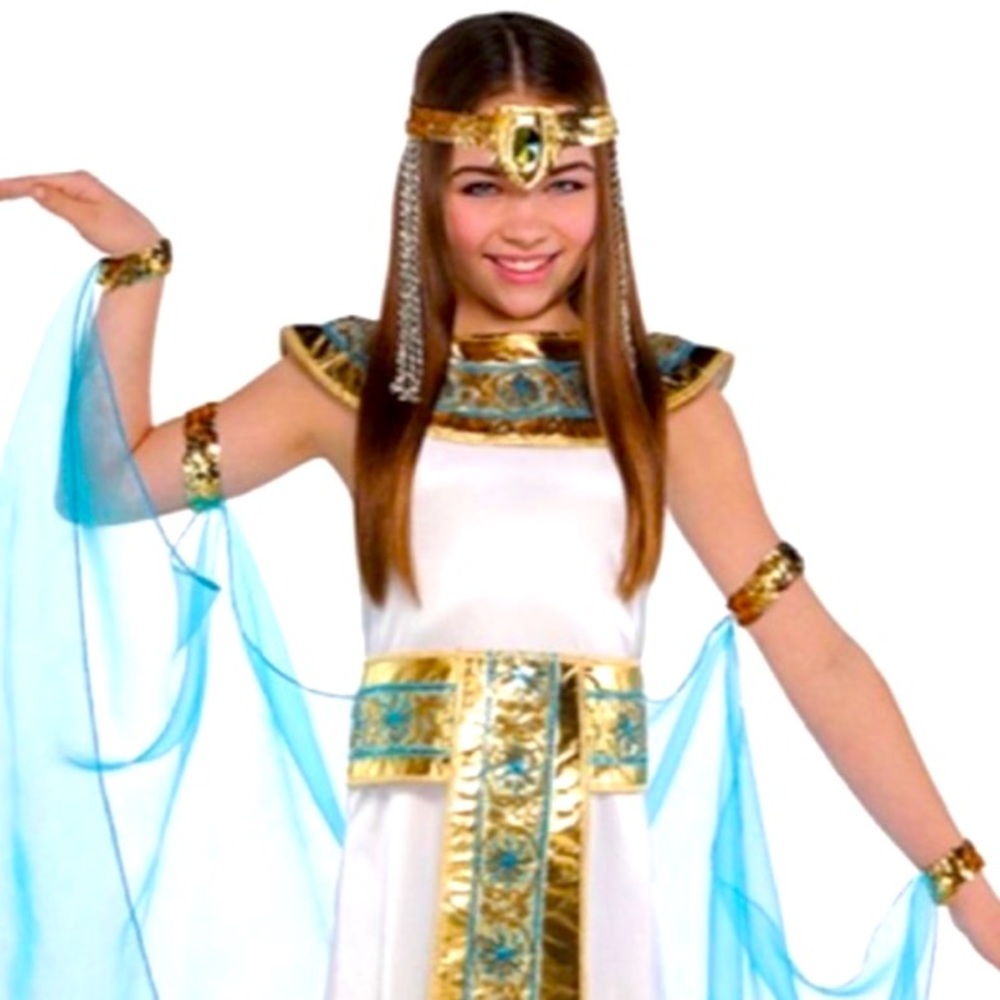 ๐ฉต๐ CLEOPATRA ๐๐ฉต 4PC GIRL COSTUME SIZE MEDIUM (8-10) ๐NWT๐ - Picture 13 of 14